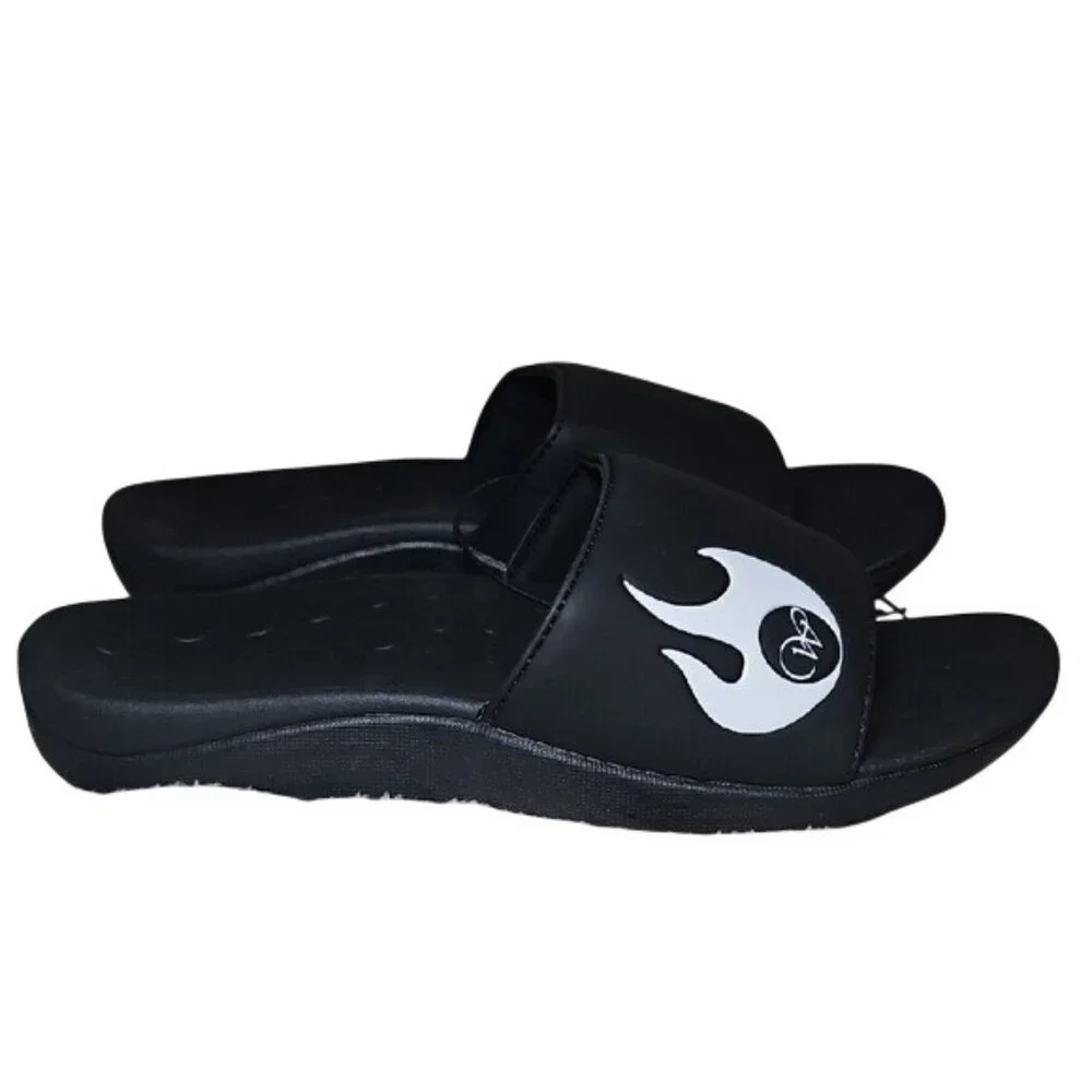 Werk Dancewear Logo Black Slide Sandals Size 10 New Women's Casual Beach